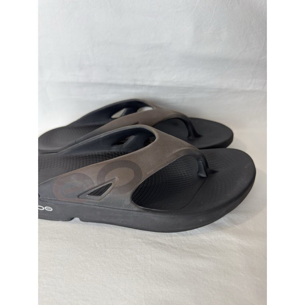 Oofos OOriginal Recovery Sandals Brown Thong Size Men 12 / Women 14 - Picture 5 of 11